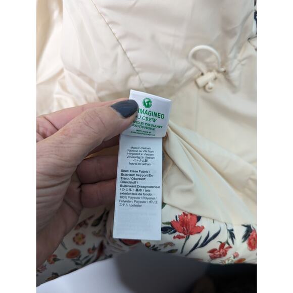 J.Crew Signature Alps Puffer Jacket Vintage Floral Cream PrimaLoft S NWT - Picture 7 of 13